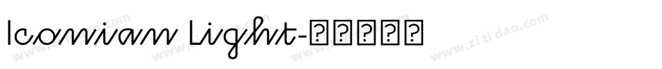 Iconian Light字体转换